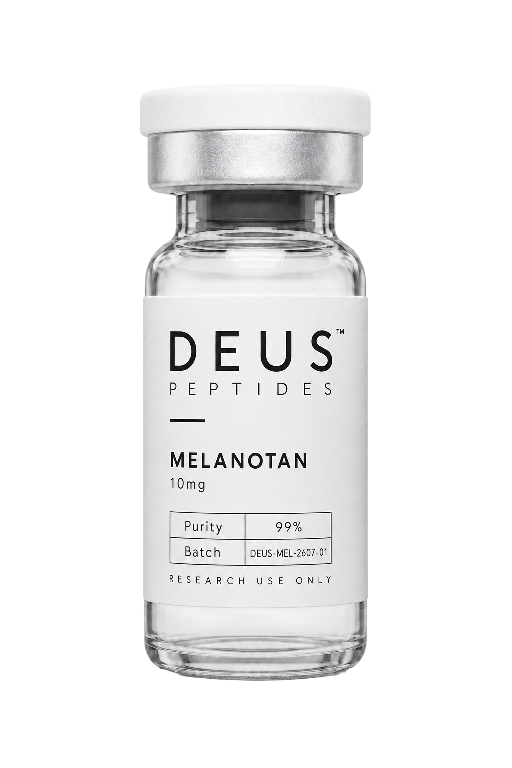 DEUS Melanotan I 10mg Research Peptide vial