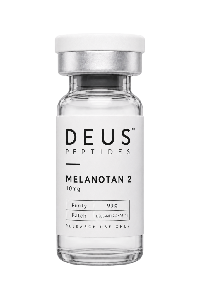 DEUS Melanotan II 10mg research peptide vial