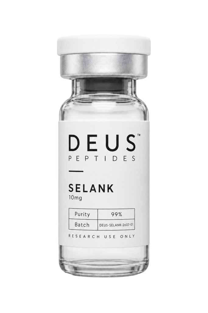 DEUS Selank 10mg research peptide vial