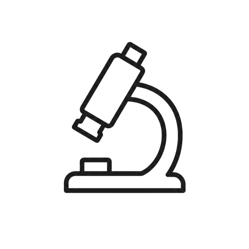 Laboratory research microscope icon