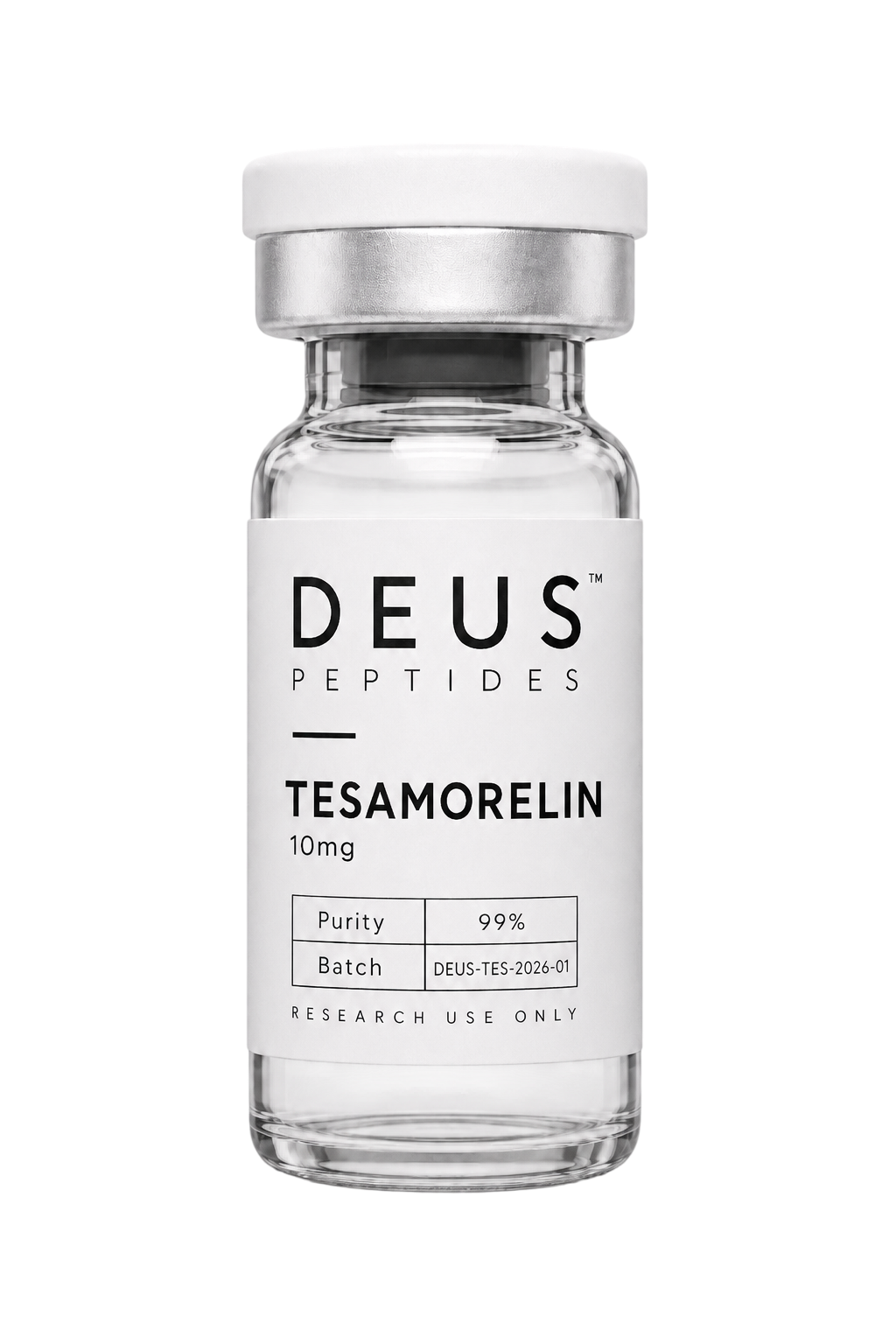 DEUS Tesamorelin 10mg Research Peptide vial